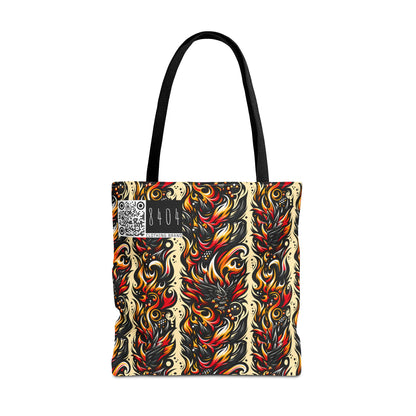 Flame Graphics Maximalist Streetwear Tote Bag - 8404 Design-65