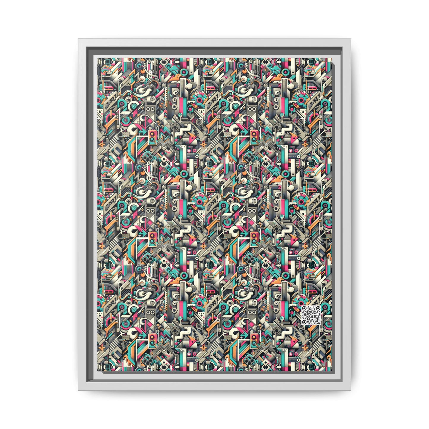 Digital Street Art Urban Street Style Matte Canvas, Framed (multi-color) - 8404 Design-74 A