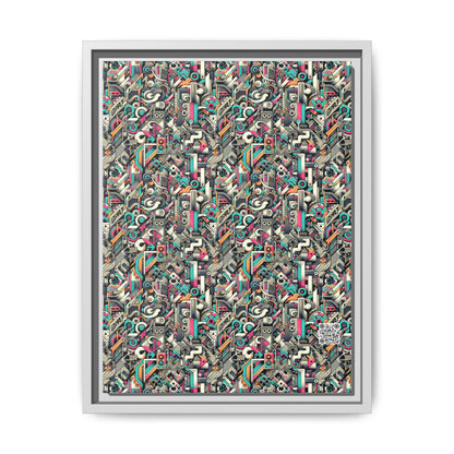 Digital Street Art Urban Street Style Matte Canvas, Framed (multi-color) - 8404 Design-74 A