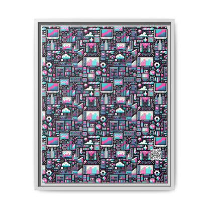Digital Rebellion Youthful Streetwear with a Rebellious Digital Twist Matte Canvas, Framed (multi-color) - 8404 Design-71 A