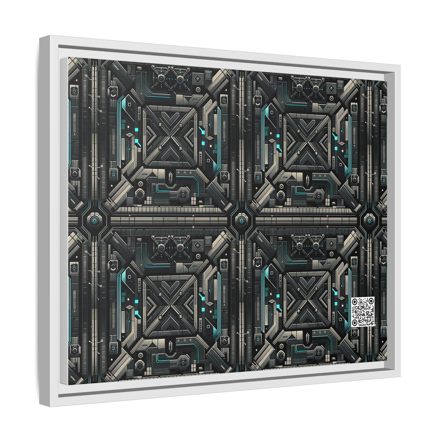 Tech Noir Futuristic Tech Aesthetic with a Dark Twist Matte Canvas, Framed (multi-color) - 8404 Design-59 A