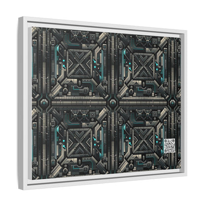 Tech Noir Futuristic Tech Aesthetic with a Dark Twist Matte Canvas, Framed (multi-color) - 8404 Design-59 A