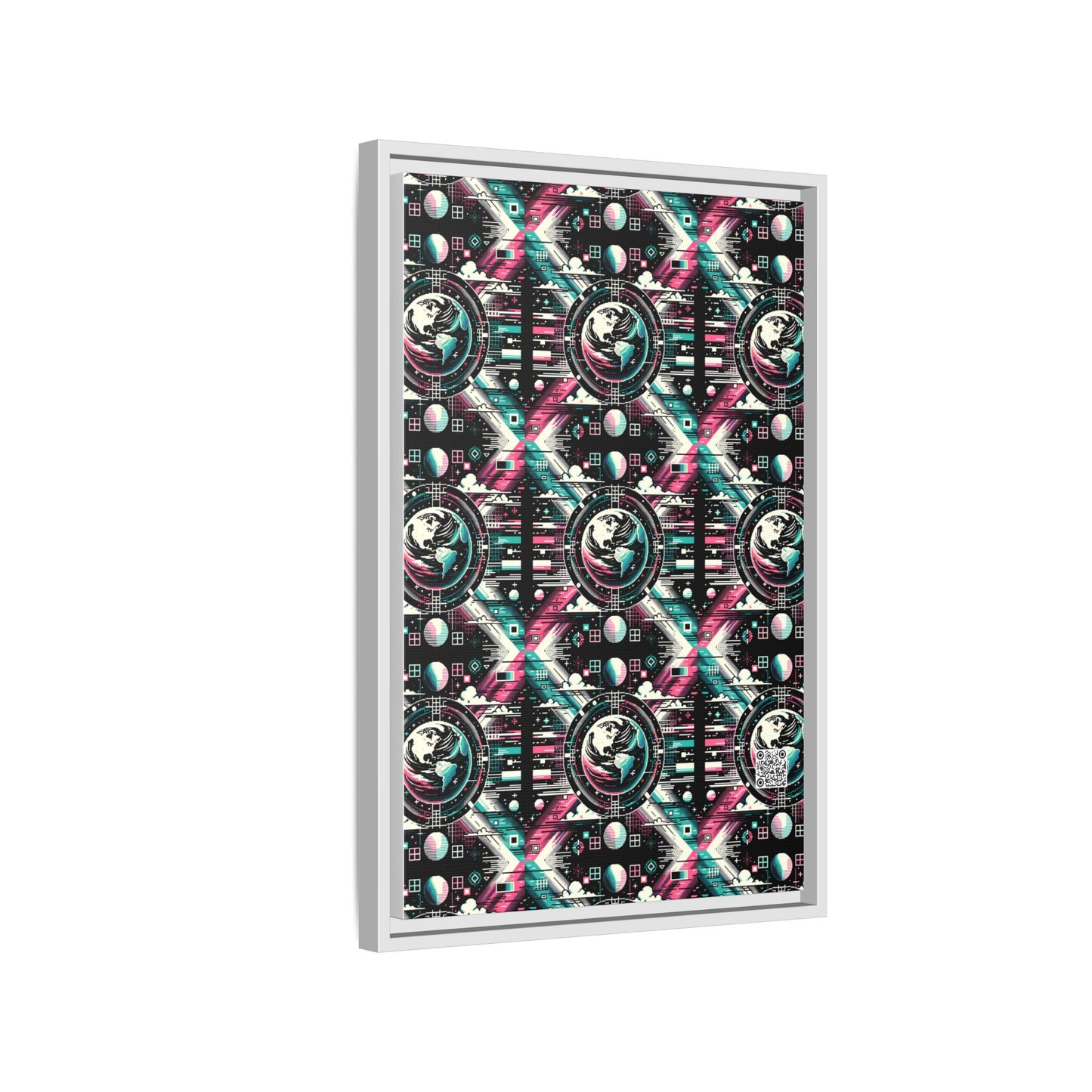 Digital Artistry Digital-native Streetwear Matte Canvas, Framed (multi-color) - 8404 Design-62 B