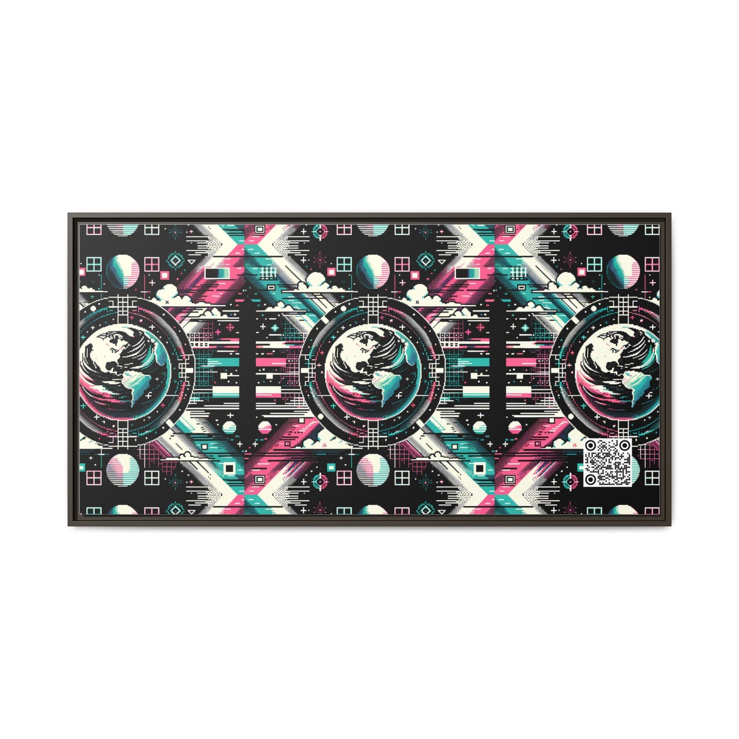 Digital Artistry Digital-native Streetwear Matte Canvas, Framed (multi-color) - 8404 Design-62 B