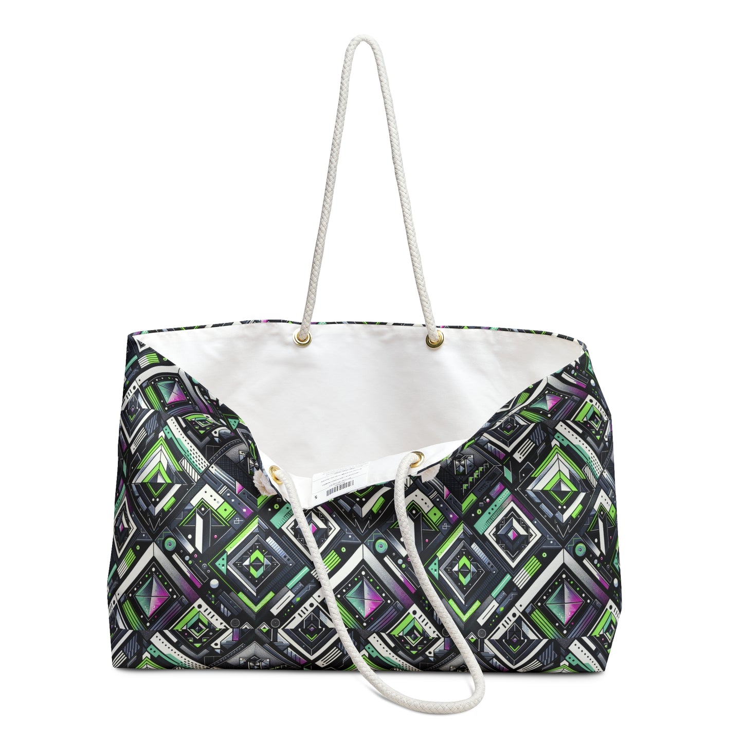 Retro Futurism Graphics Tech-Forward Streetwear Weekender Bag - 8404 Design-48