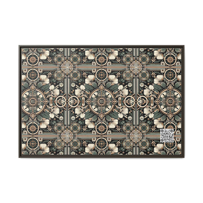 Cyber Garden Party Tech Garden Extravaganza Matte Canvas, Framed (multi-Color) - 8404 Design-66 A