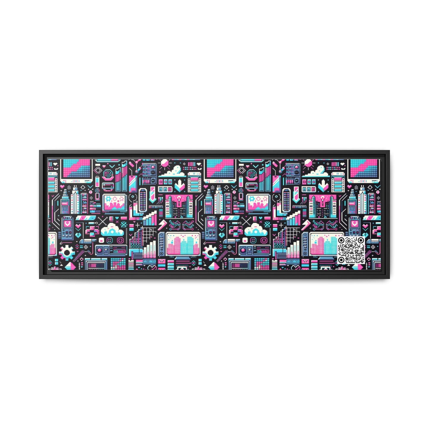 Digital Rebellion Youthful Streetwear with a Rebellious Digital Twist Matte Canvas, Framed (multi-color) - 8404 Design-71 B