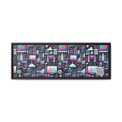 Digital Rebellion Youthful Streetwear with a Rebellious Digital Twist Matte Canvas, Framed (multi-color) - 8404 Design-71 B