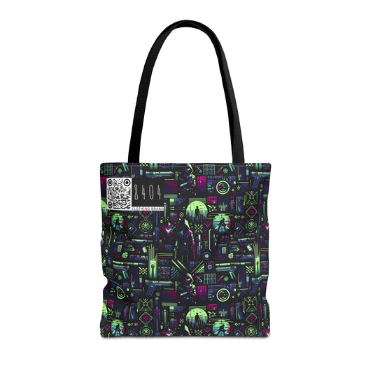 Tech Noir Futuristic Cyberpunk Tote Bag - 8404 Design-63
