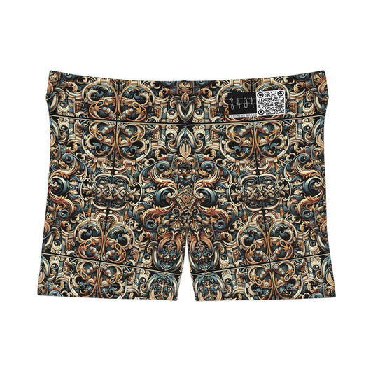 Urban Renaissance Historical Fusion With Street Edge Women's Shorts - 8404 Design-59