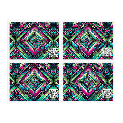Tech-Infused Graphics Tech-Forward Streetwear Sticker Sheets - 8404 Design-51