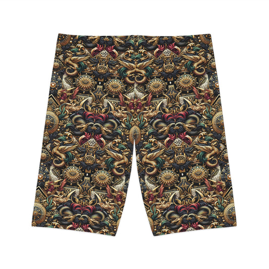 Digital Renaissance Luxurious Streetwear Inspired By Classical Art With a Modern Twist Women's Bike Shorts - 8404 Design-76