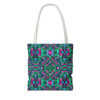 Digital Glitch Vibes Tech-Inspired Streetwear Tote Bag - 8404 Design-71