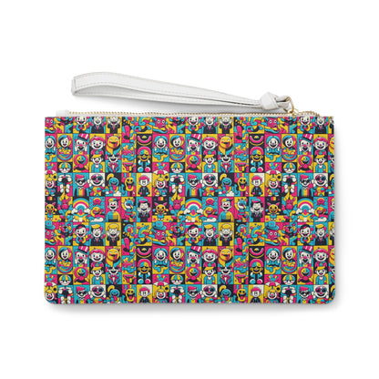 Neon Pop Playful Pop Culture Mashup Clutch Bag - 8404 Design-60