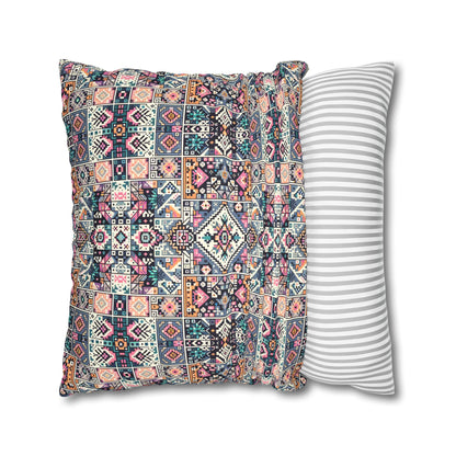 Faux Suede Square Pillowcase - 8404 Design-02
