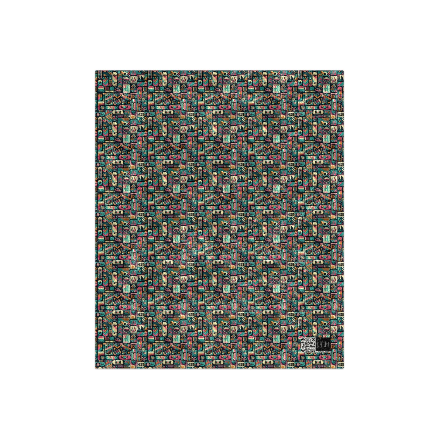 Skate Culture Revival Urban Retro Cool Crushed Velvet Blanket - 8404 Design-61