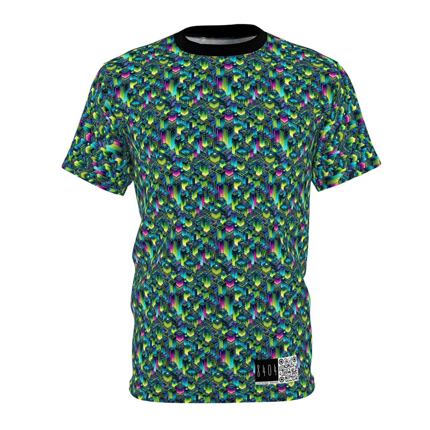 Tech-Infused Neon Tech-Forward Streetwear Unisex Cut & Sew Tee - 8404 Design-65