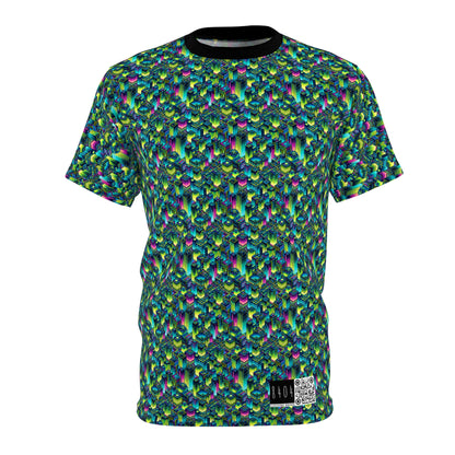 Tech-Infused Neon Tech-Forward Streetwear Unisex Cut & Sew Tee - 8404 Design-65