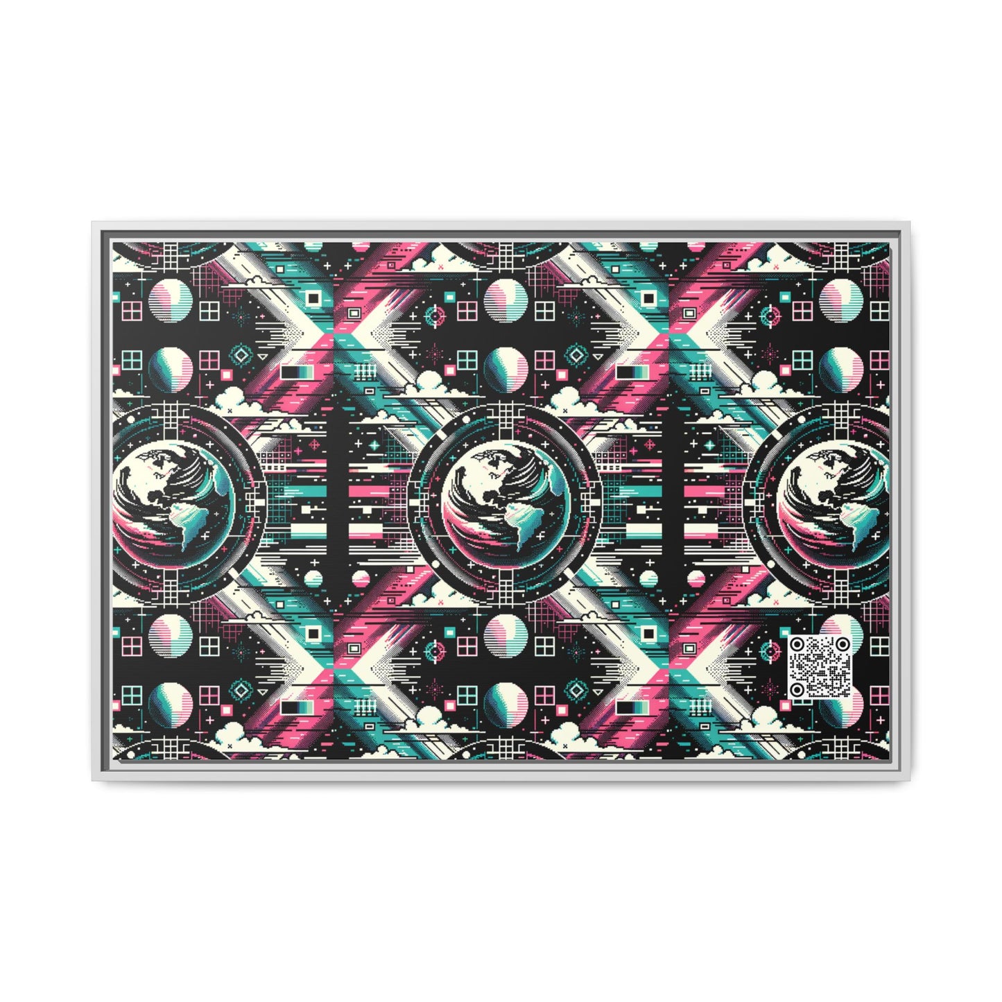 Digital Artistry Digital-native Streetwear Matte Canvas, Framed (multi-color) - 8404 Design-62 A
