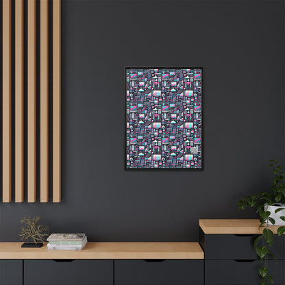Digital Rebellion Youthful Streetwear with a Rebellious Digital Twist Matte Canvas, Framed (multi-color) - 8404 Design-71 A