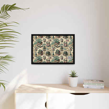 Cultural Artisanal Fusion Contemporary Cultural Elegance Matte Canvas, Framed (multi-Color) - 8404 Design-68 B