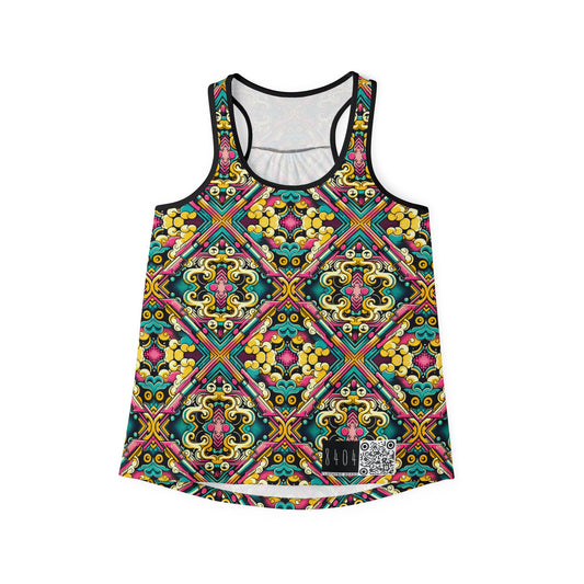 Neon Pop Art Revival Pop Culture Retro Women's Tank Top - 8404 Design-59