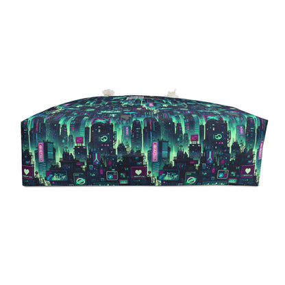 Tech Noir Graphics Futuristic Cyberpunk Weekender Bag - 8404 Design-52