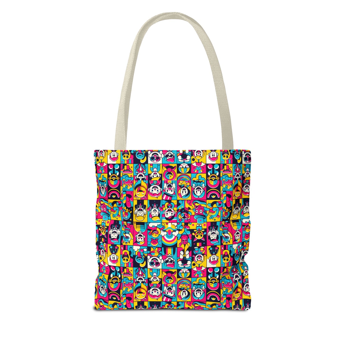Neon Pop Playful Pop Culture Mashup Tote Bag - 8404 Design-60