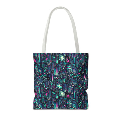 Digital Rebellion Tech-Inspired Streetwear Tote Bag - 8404 Design-58