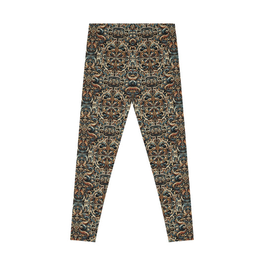 Urban Renaissance Historical Fusion With Street Edge Stretch Leggings - 8404 Design-59