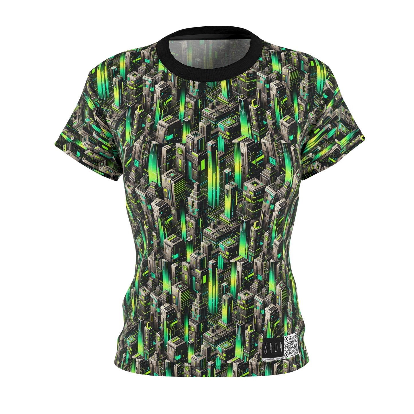 Digital Rebellion Tech-Forward Streetwear Women's Cut & Sew Tee - 8404 Design-63