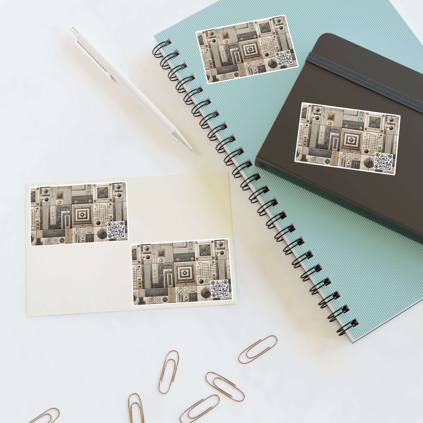 Tech Utility Chic Tech-Forward Minimalist Sticker Sheets - 8404 Design-54
