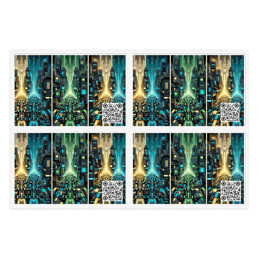 Cyber Punk Graphics Tech-Inspired Cyberpunk Sticker Sheets - 8404 Design-67