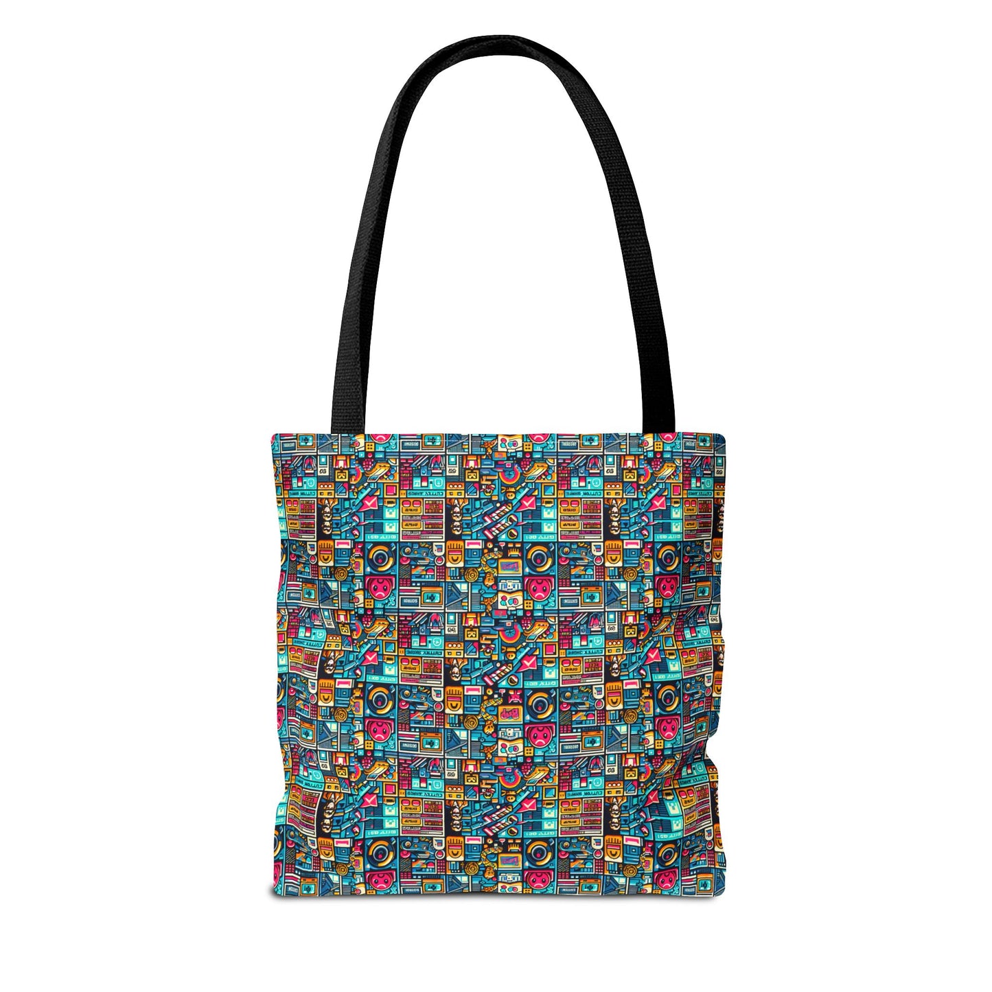 Digital Pop Culture Mashup Maximalist Pop Tote Bag - 8404 Design-47