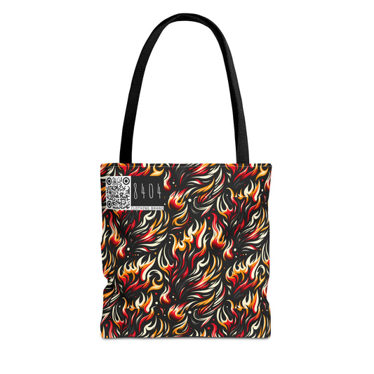 Fire & Flames Bold Streetwear Statement Tote Bag - 8404 Design-60