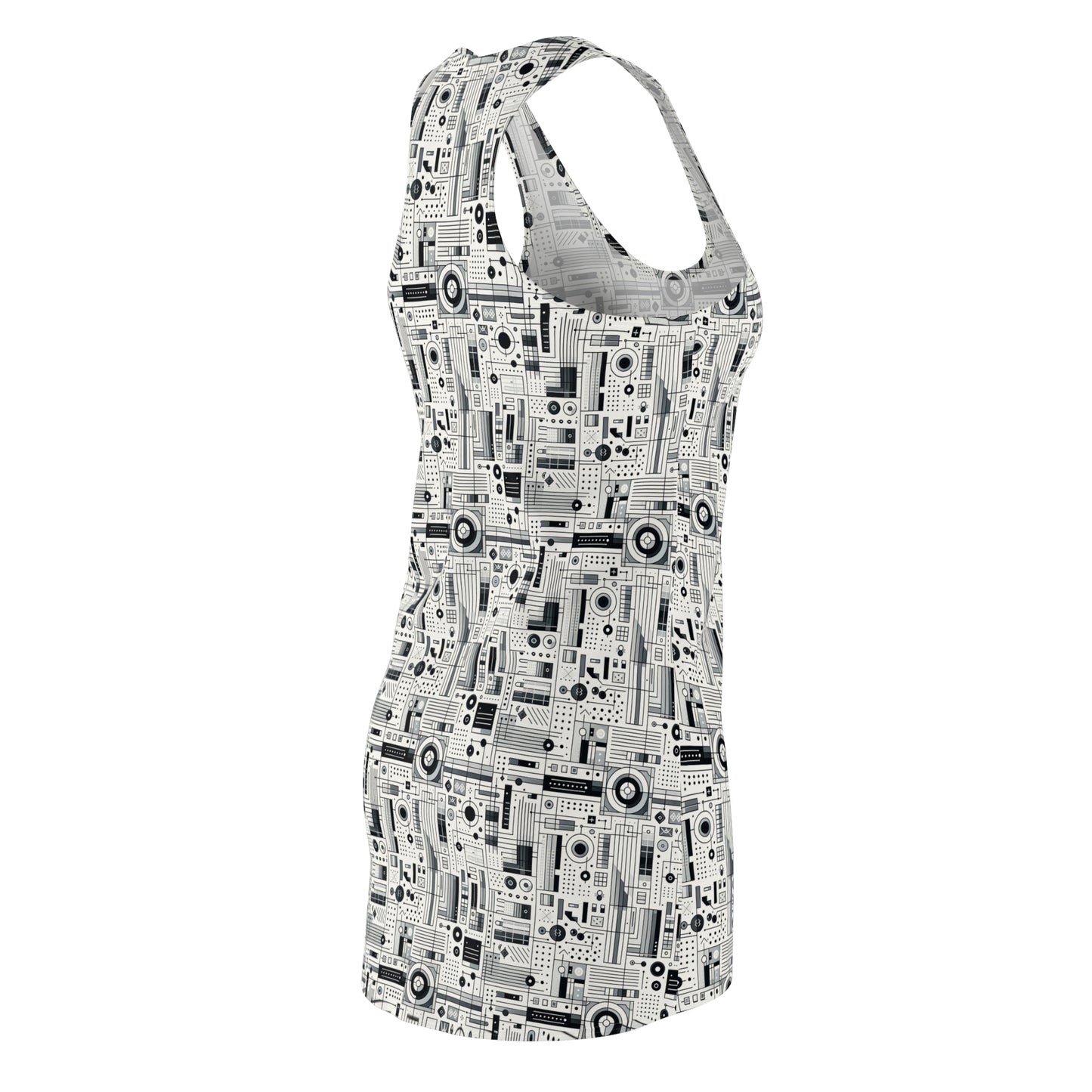 Digital Minimalism Minimalist Tech Women's Cut & Sew Racerback Dress - 8404 Design-53