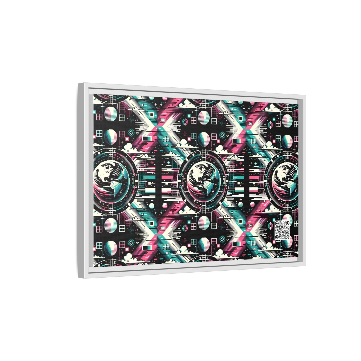 Digital Artistry Digital-native Streetwear Matte Canvas, Framed (multi-color) - 8404 Design-62 B