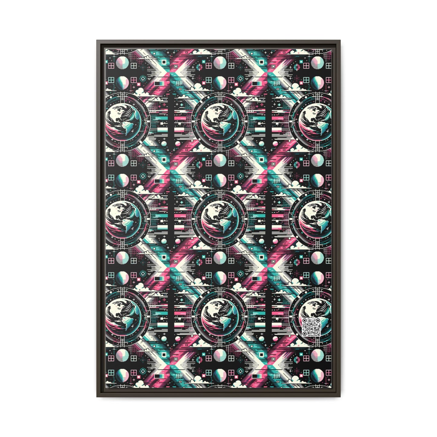 Digital Artistry Digital-native Streetwear Matte Canvas, Framed (multi-color) - 8404 Design-62 A