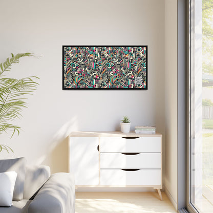 Digital Street Art Urban Street Style Matte Canvas, Framed (multi-color) - 8404 Design-74 B
