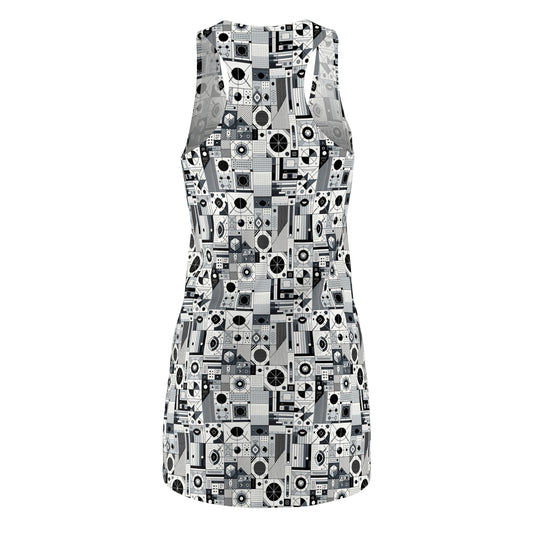 Digital Minimalism Minimalist Tech Women's Cut & Sew Racerback Dress - 8404 Design-65