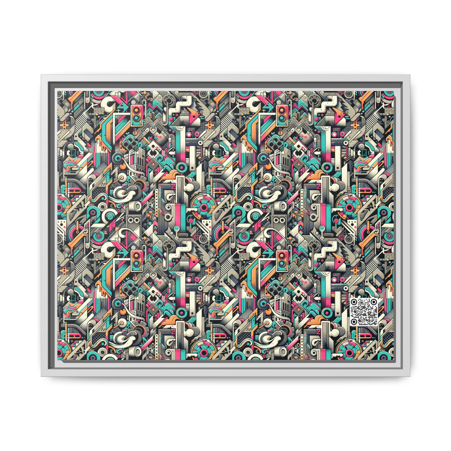 Digital Street Art Urban Street Style Matte Canvas, Framed (multi-color) - 8404 Design-74 A