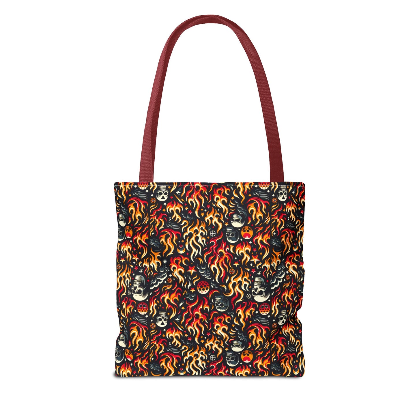 Flame Graphics Maximalist Streetwear Tote Bag - 8404 Design-76