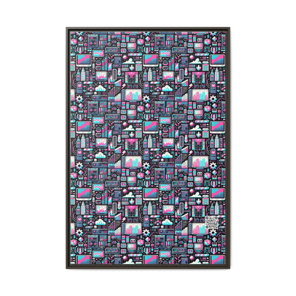 Digital Rebellion Youthful Streetwear with a Rebellious Digital Twist Matte Canvas, Framed (multi-color) - 8404 Design-71 A