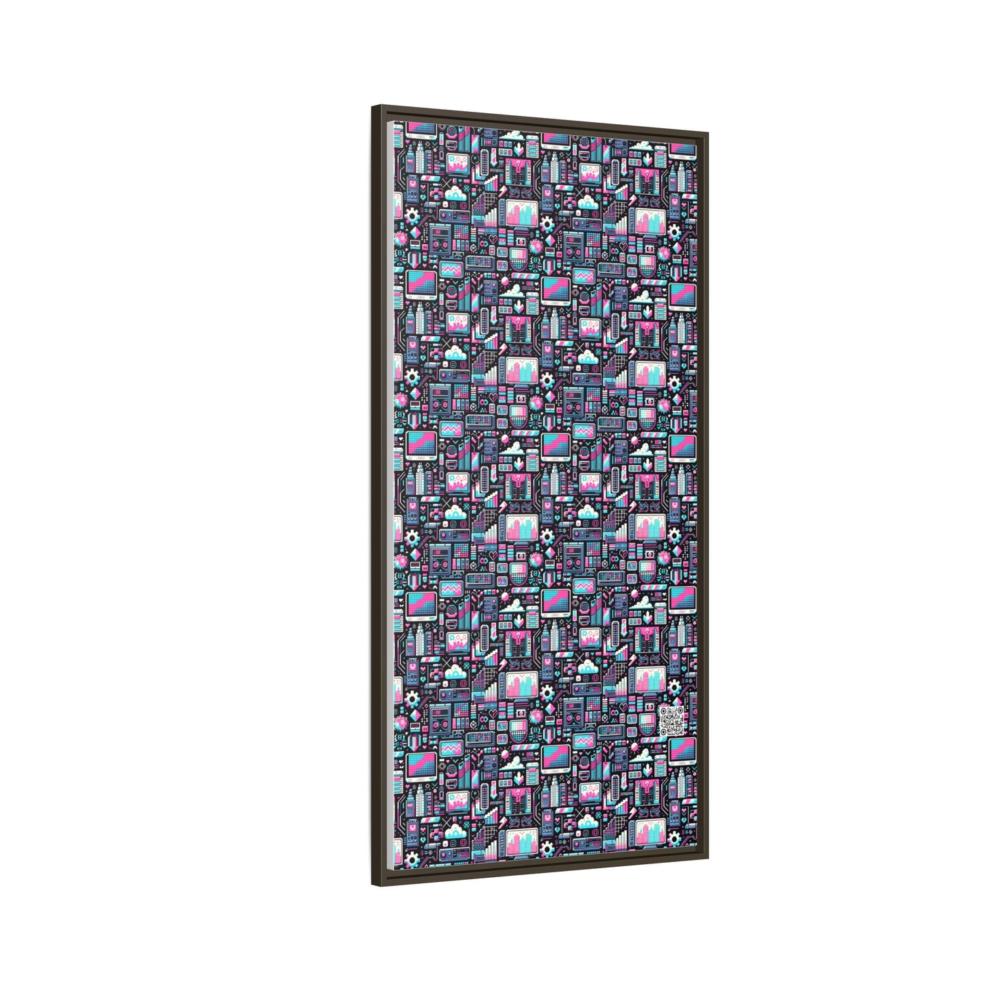 Digital Rebellion Youthful Streetwear with a Rebellious Digital Twist Matte Canvas, Framed (multi-color) - 8404 Design-71 B