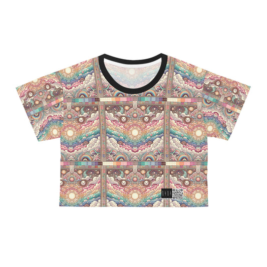 Digital Dreamland Whimsical and Nostalgic Streetwear With a Digital Twist Crop Tee - 8404 Design-56