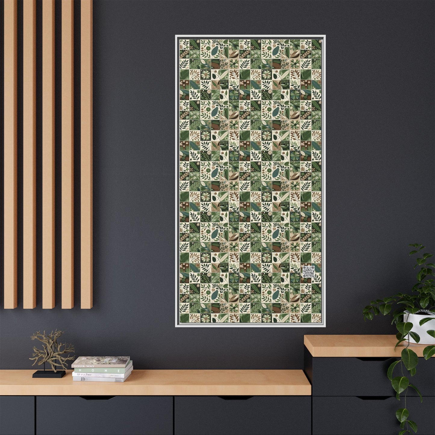 Streetwear Sustainability Environmentally Conscious Streetwear with a Natural Aesthetic Matte Canvas, Framed (multi-color) - 8404 Design-57 B