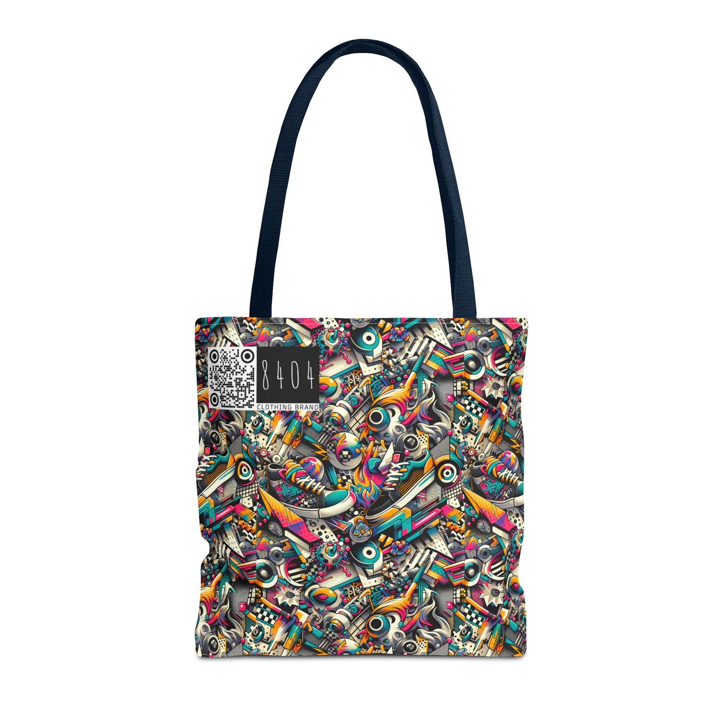 Urban Graffiti Fusion Eclectic Street Art Meets Modern Tech Culture Tote Bag - 8404 Design-55