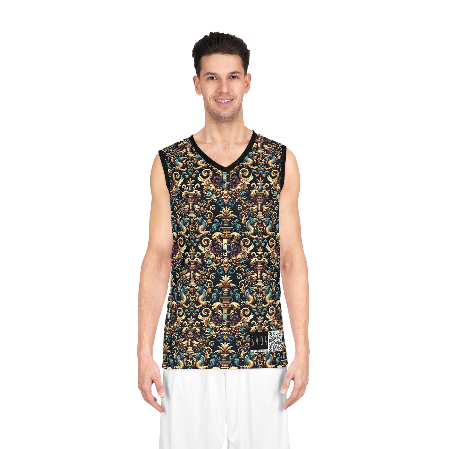 Digital Renaissance Modern Baroque Fusion Basketball Jersey - 8404 Design-57