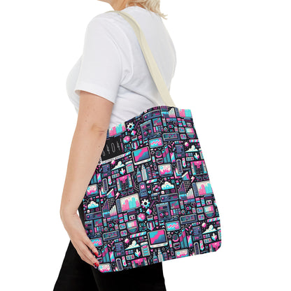 Digital Rebellion Youthful Streetwear with a Rebellious Digital Twist Tote Bag - 8404 Design-71