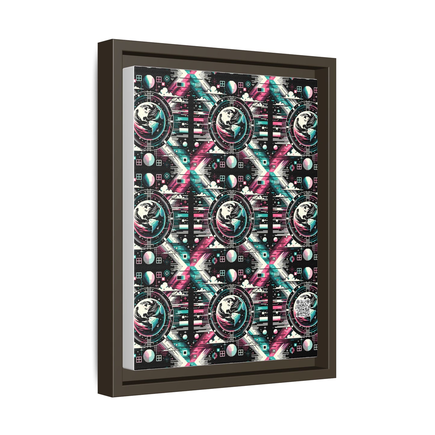 Digital Artistry Digital-native Streetwear Matte Canvas, Framed (multi-color) - 8404 Design-62 A